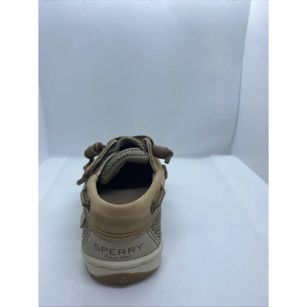 Sperry Top Sider Boat Shoes Girls Toddler Hook And Loop  8M Slip On Tan